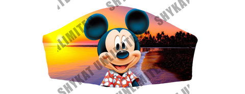 Fashion Face Covers-Male Mouse Beach